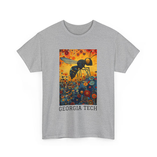 Georgia Tech 01F - Unisex Heavy Cotton Tee - Image on the Front