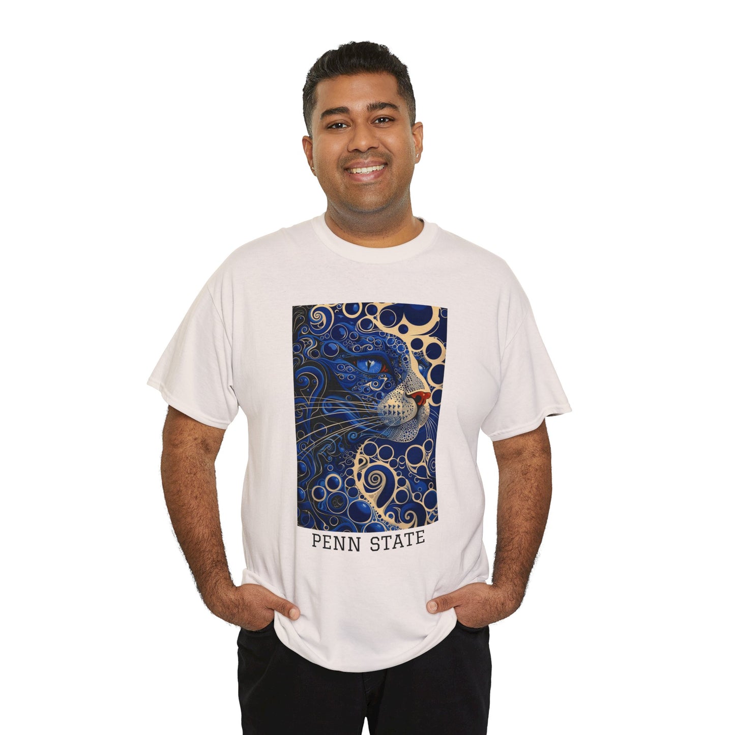 Penn State 01F - Unisex Heavy Cotton Tee - Image on the Front
