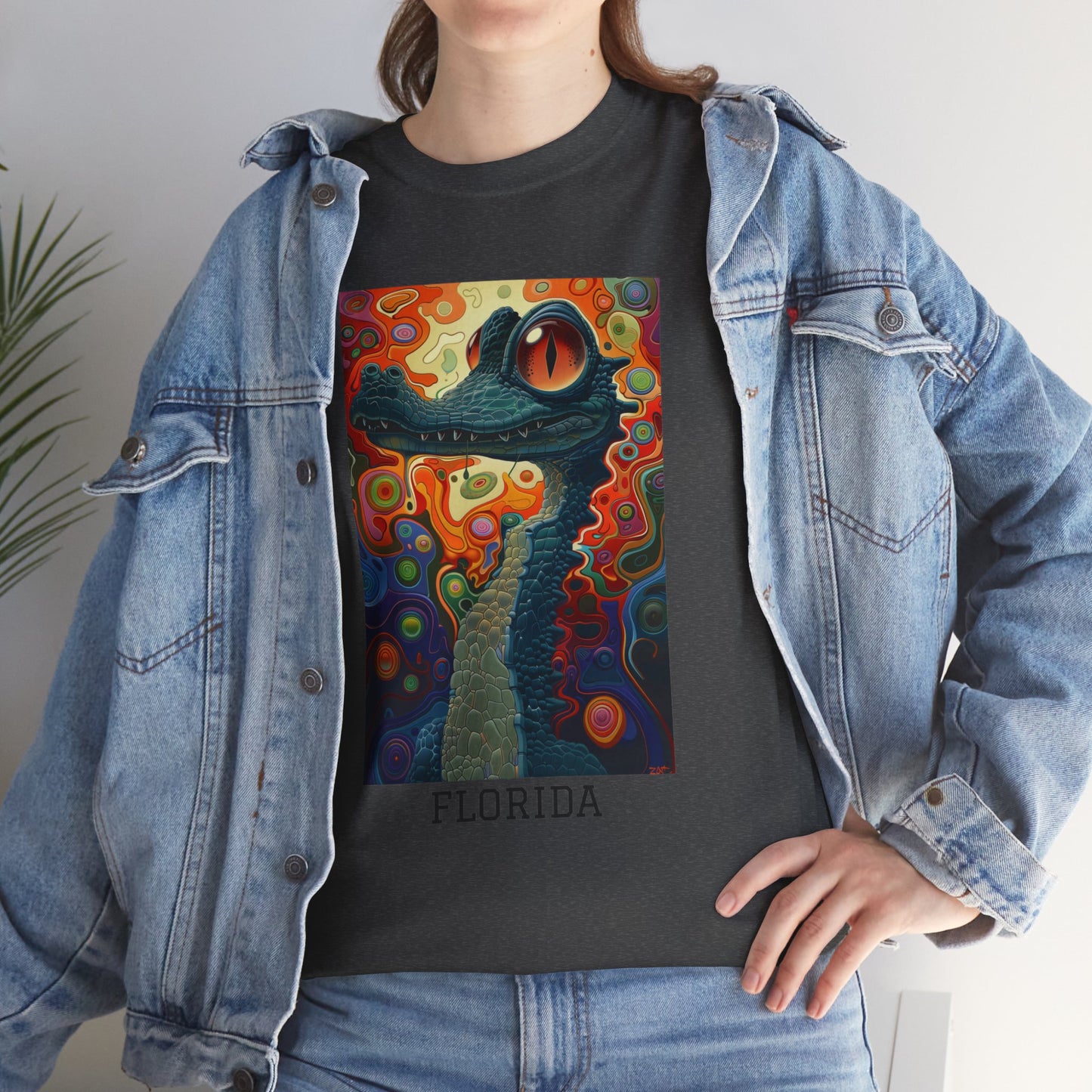 Florida 01F - Unisex Heavy Cotton Tee - Image on the Front