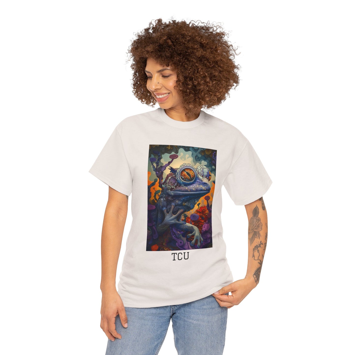 TCU 02F - Unisex Heavy Cotton Tee - Image on the Front