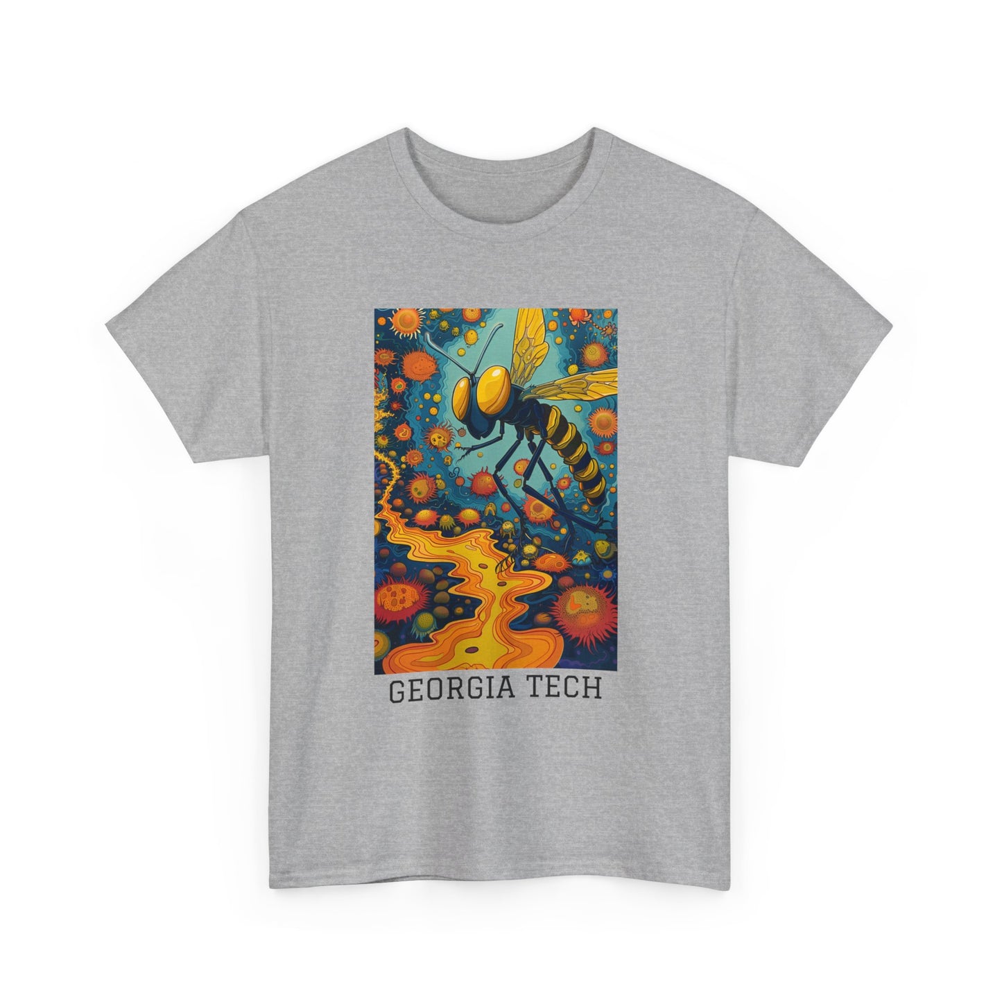Georgia Tech 03F - Unisex Heavy Cotton Tee - Image on the Front