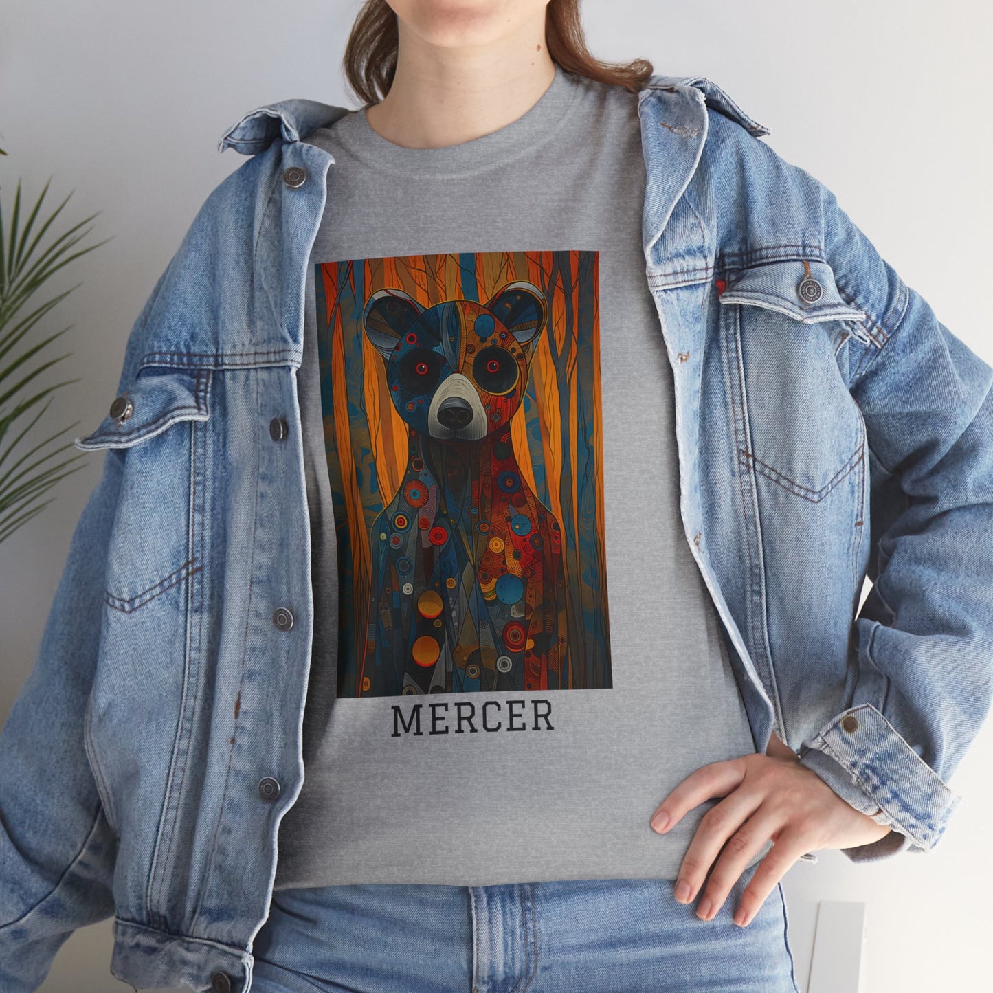 Mercer 01F - Unisex Heavy Cotton Tee - Image on the Front