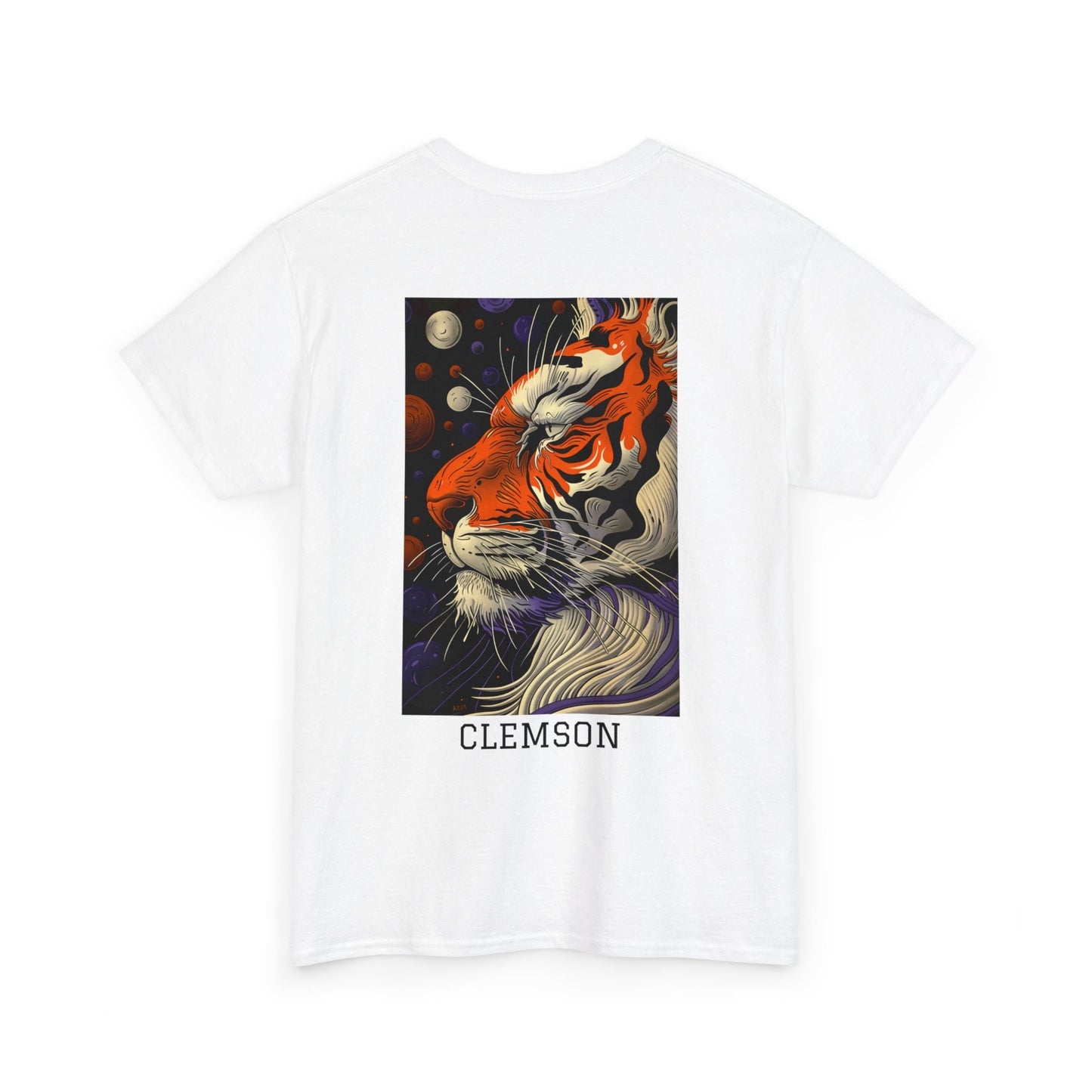Clemson 02B - Unisex Heavy Cotton Tee - Image on the Back