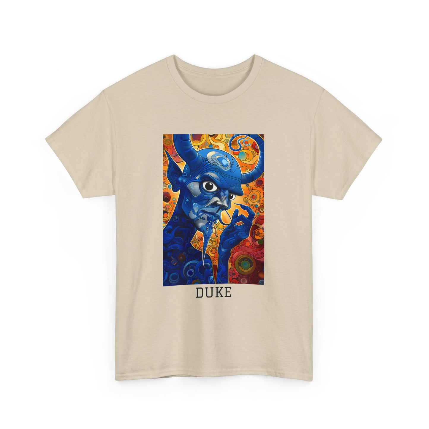 Duke 01F - Unisex Heavy Cotton Tee - Image on the Front