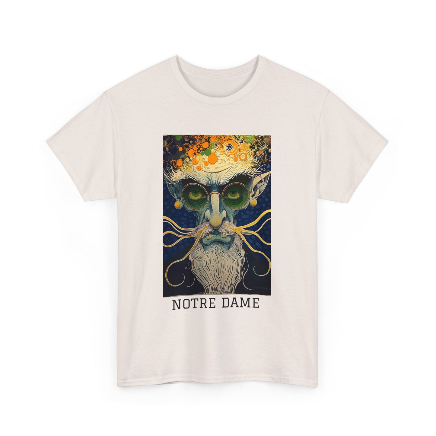 Notre Dame 02F - Unisex Heavy Cotton Tee - Image on the Front