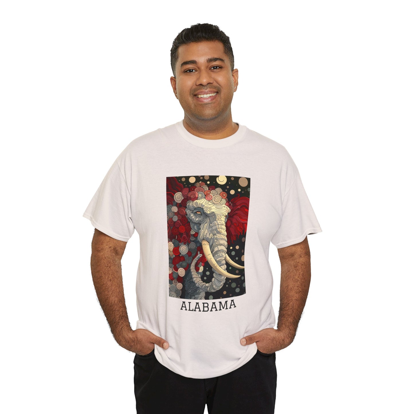 Alabama 01F - Unisex Heavy Cotton Tee - Image on the Front