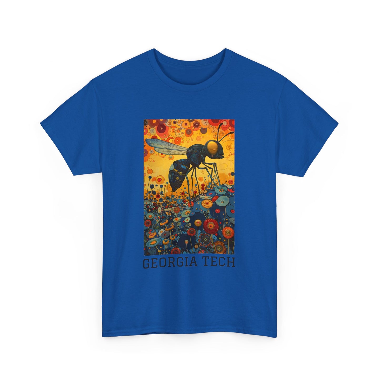 Georgia Tech 02F - Unisex Heavy Cotton Tee - Image on the Front