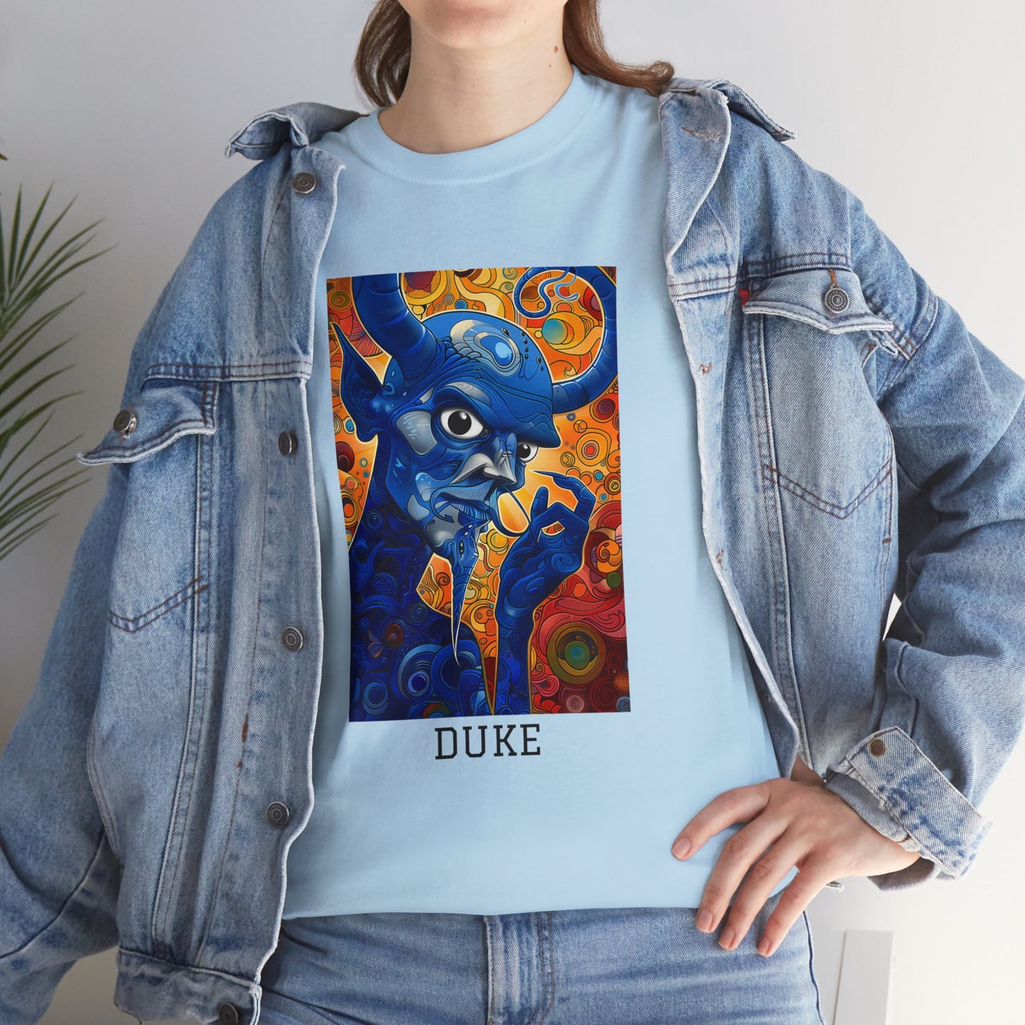 Duke 01F - Unisex Heavy Cotton Tee - Image on the Front