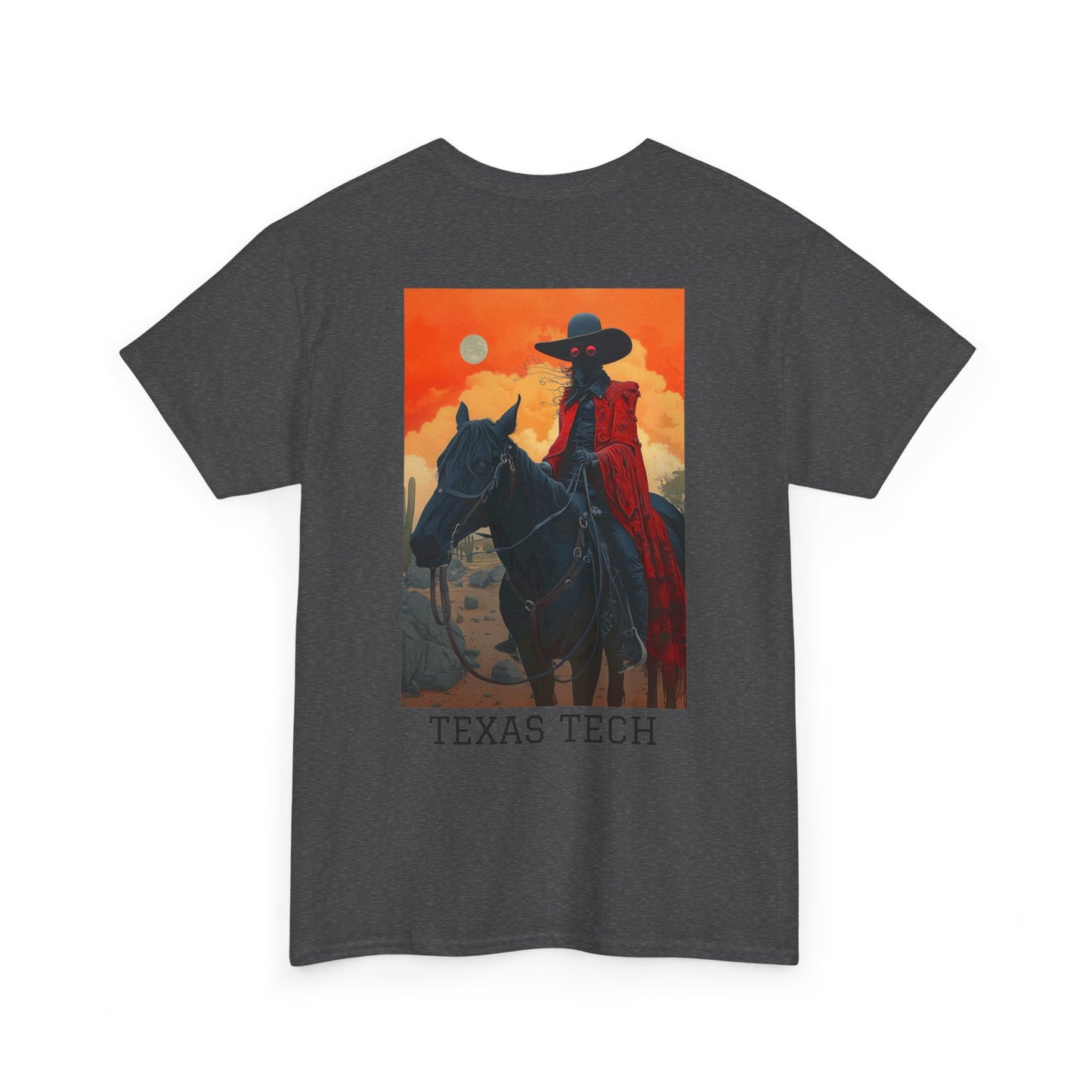 Texas Tech 01B - Unisex Heavy Cotton Tee - Image on the Back