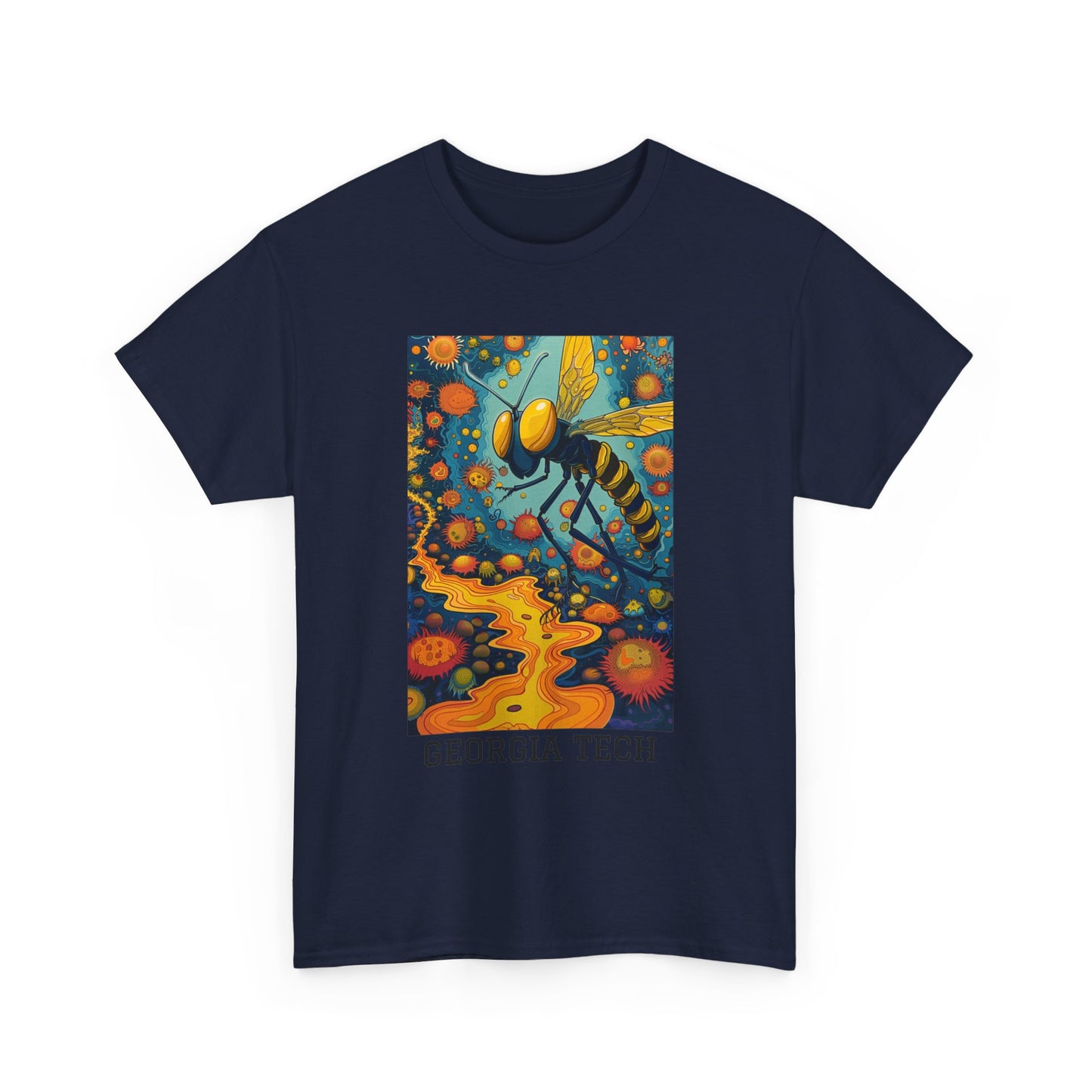 Georgia Tech 03F - Unisex Heavy Cotton Tee - Image on the Front