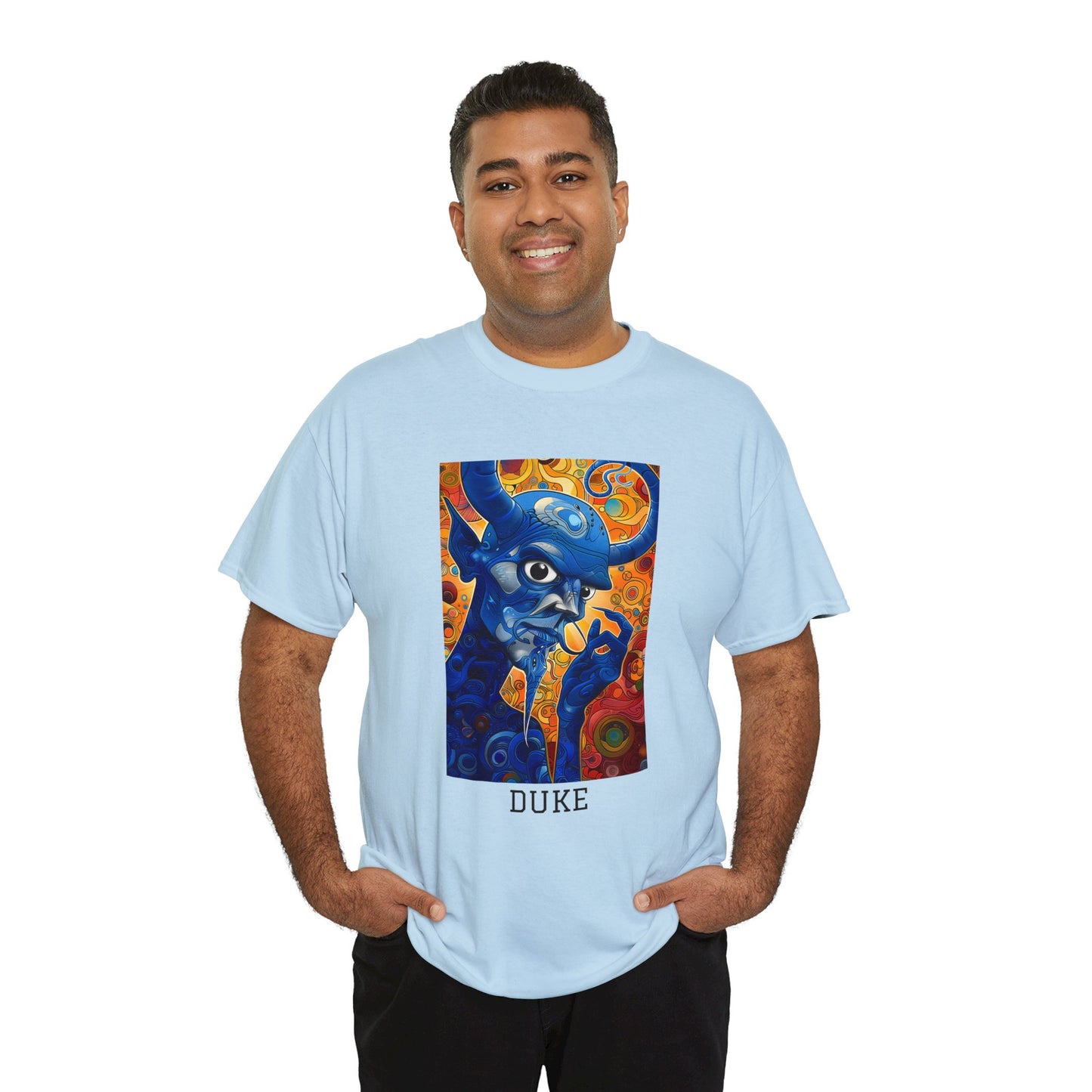 Duke 01F - Unisex Heavy Cotton Tee - Image on the Front