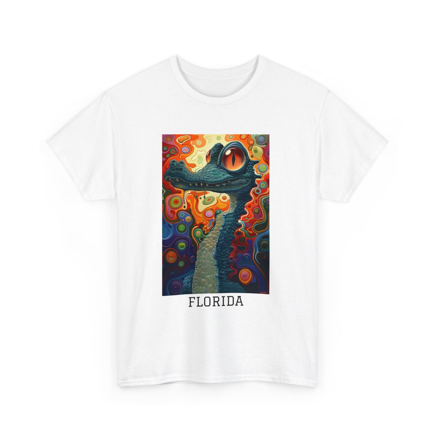Florida 01F - Unisex Heavy Cotton Tee - Image on the Front