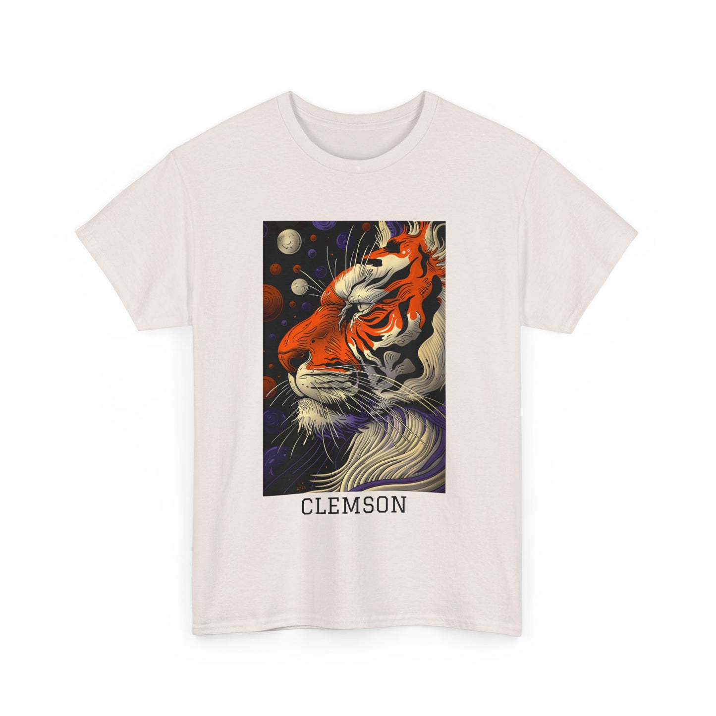 Clemson 02F - Unisex Heavy Cotton Tee - Image on the Front