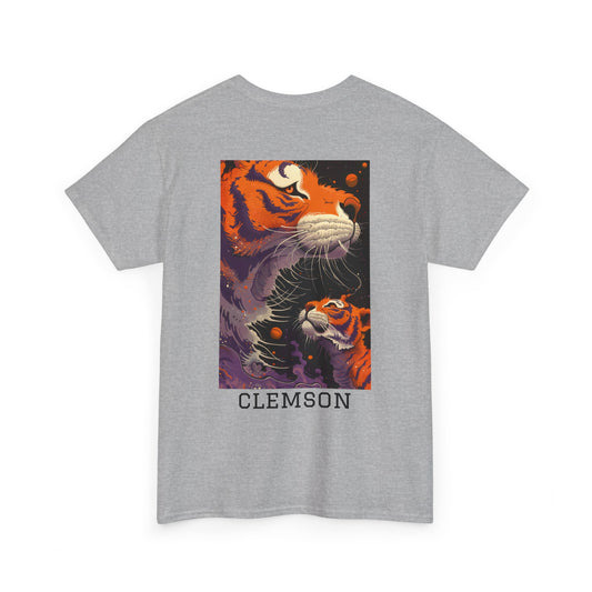 Clemson 01B - Unisex Heavy Cotton Tee - Image on the Back