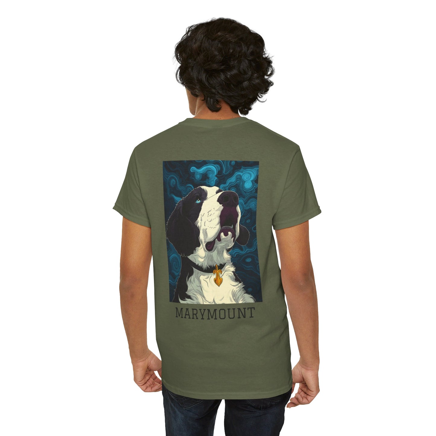 Marymount 01B - Unisex Heavy Cotton Tee - Image on the Back