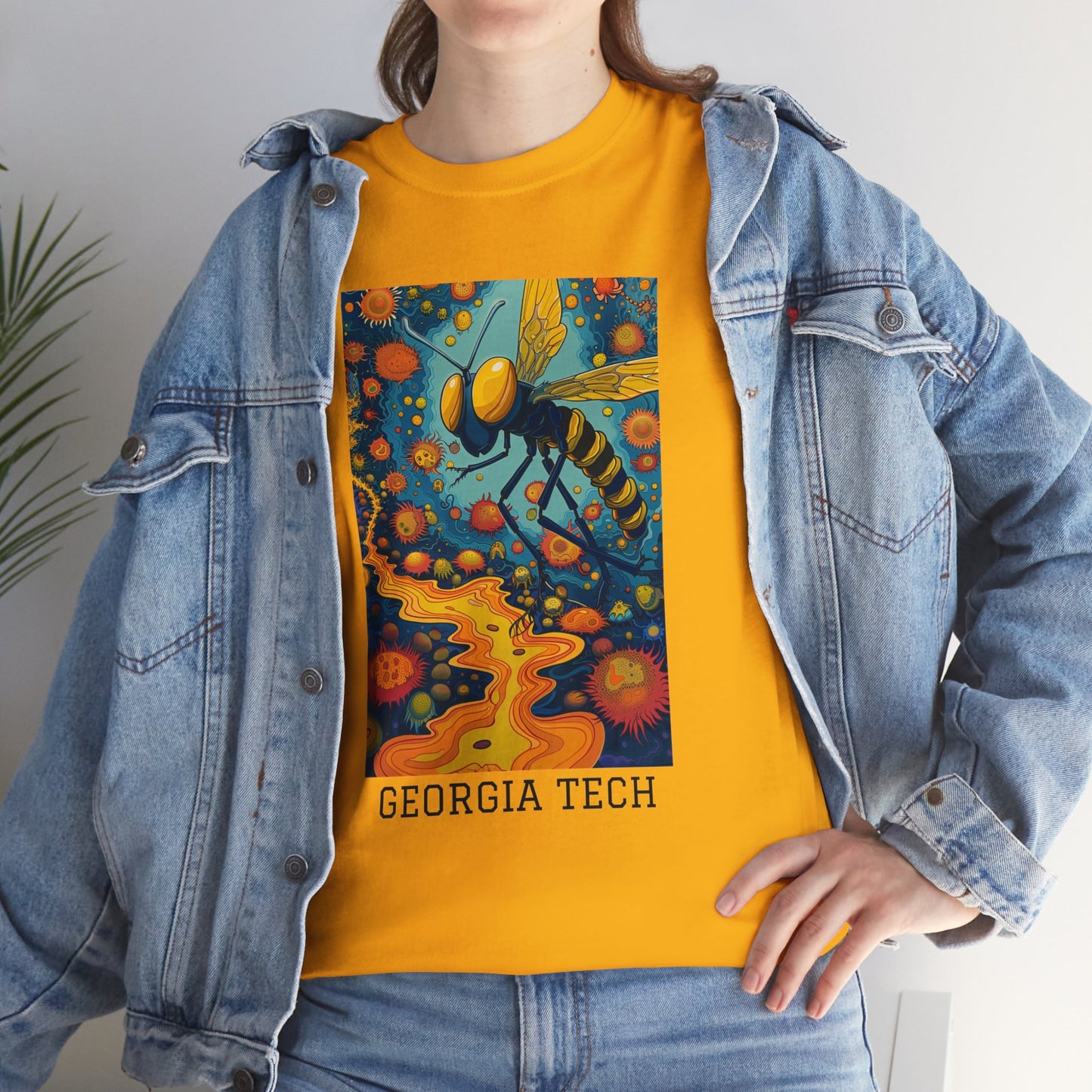 Georgia Tech 03F - Unisex Heavy Cotton Tee - Image on the Front