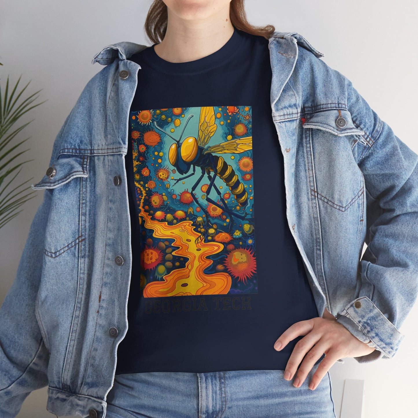 Georgia Tech 03F - Unisex Heavy Cotton Tee - Image on the Front