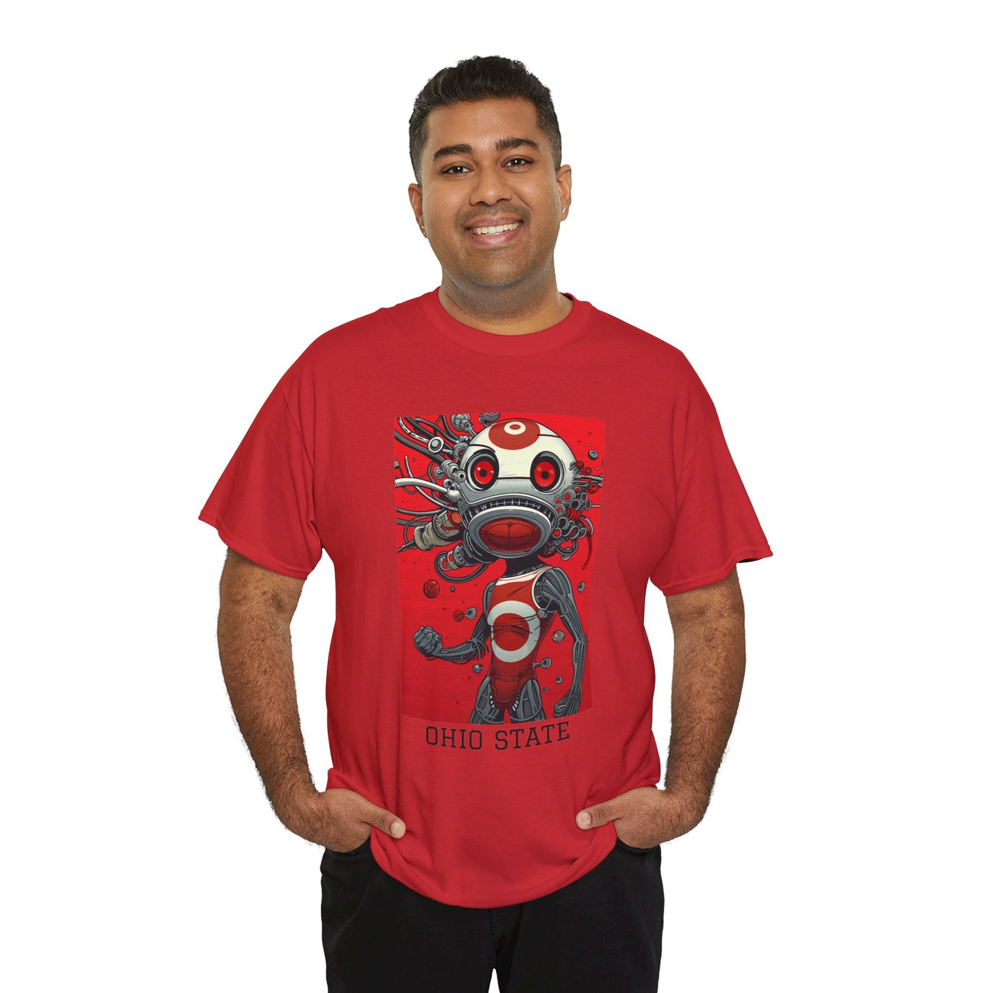Ohio State 01F - Unisex Heavy Cotton Tee - Image on the Front