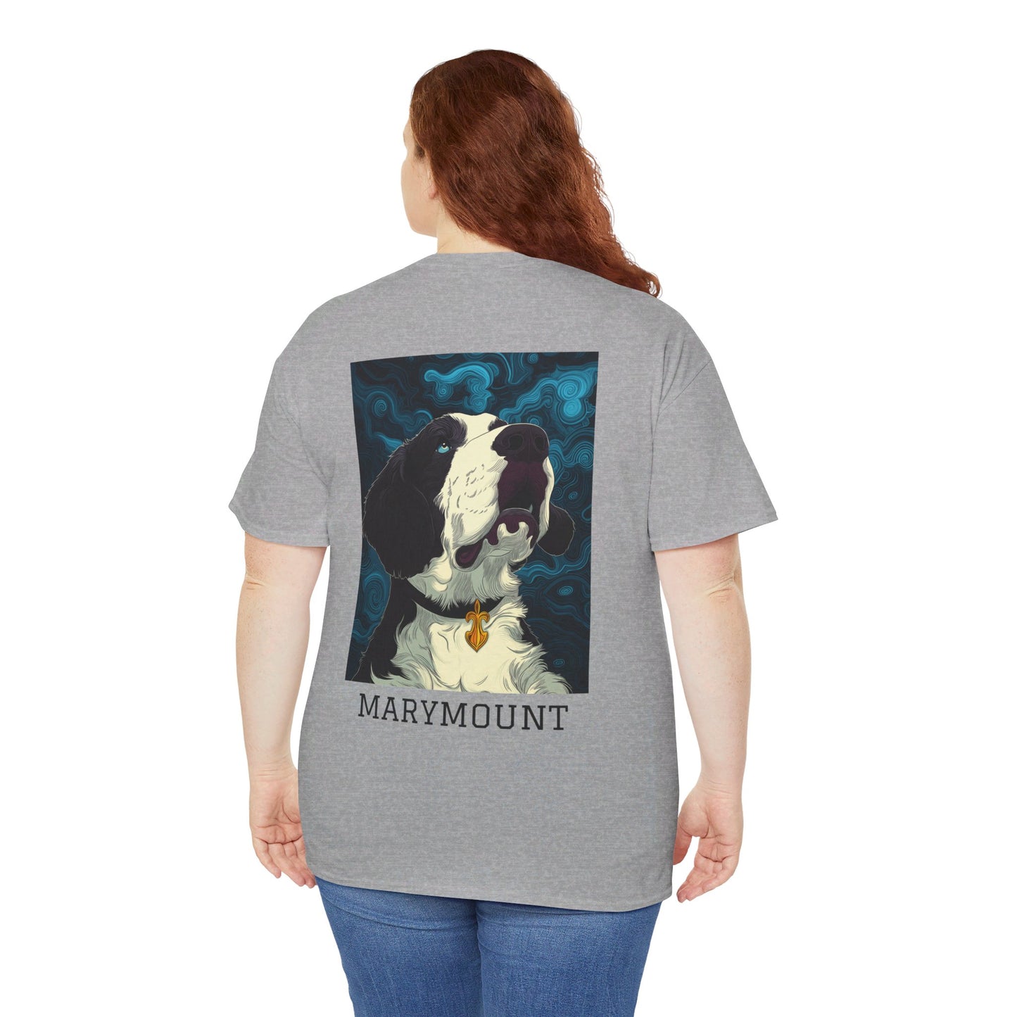 Marymount 01B - Unisex Heavy Cotton Tee - Image on the Back