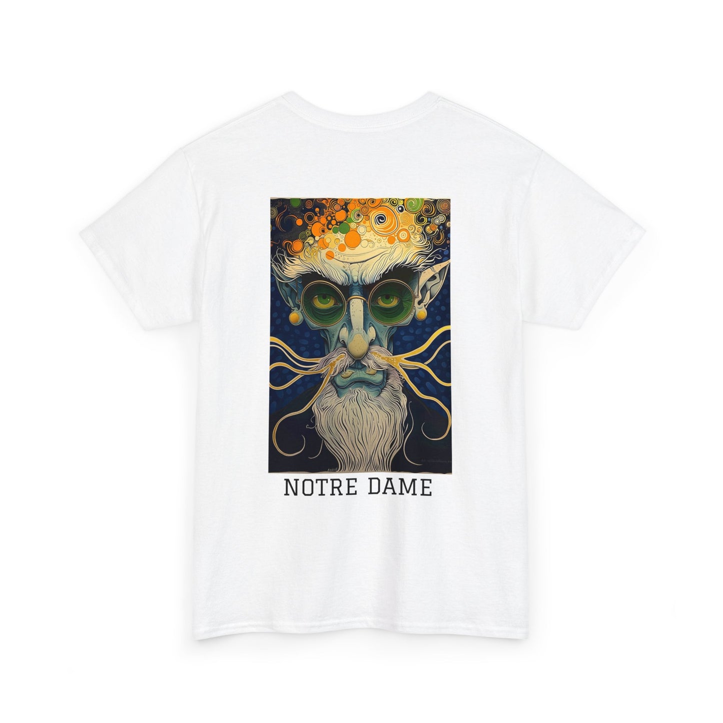 Notre Dame 02B - Unisex Heavy Cotton Tee - Image on the Back