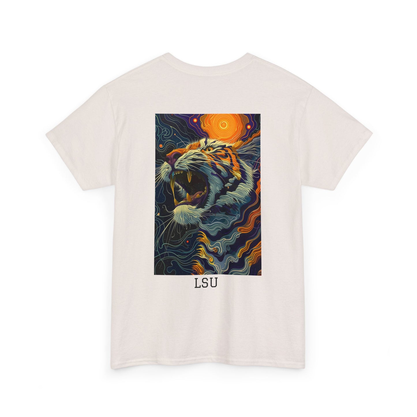 LSU 01B - Unisex Heavy Cotton Tee - Image on the Back