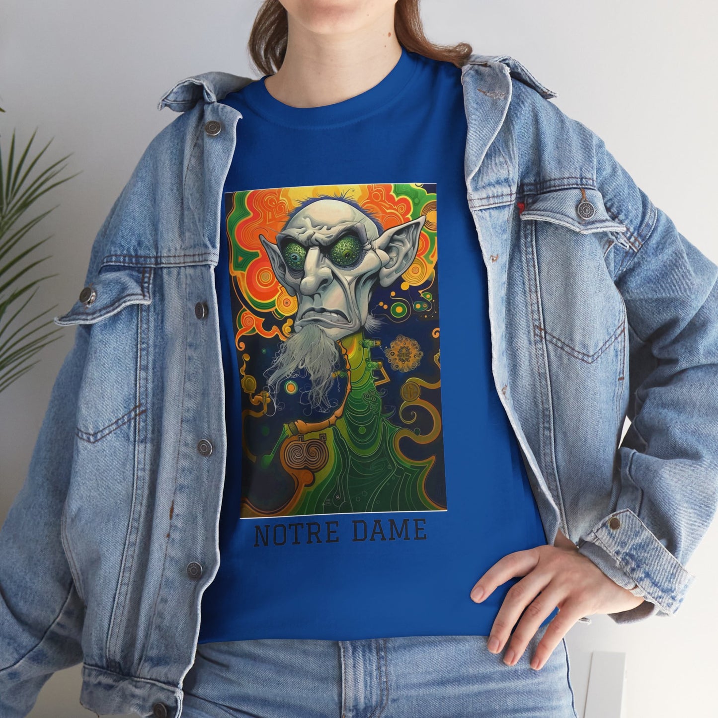 Notre Dame 03F - Unisex Heavy Cotton Tee - Image on the Front