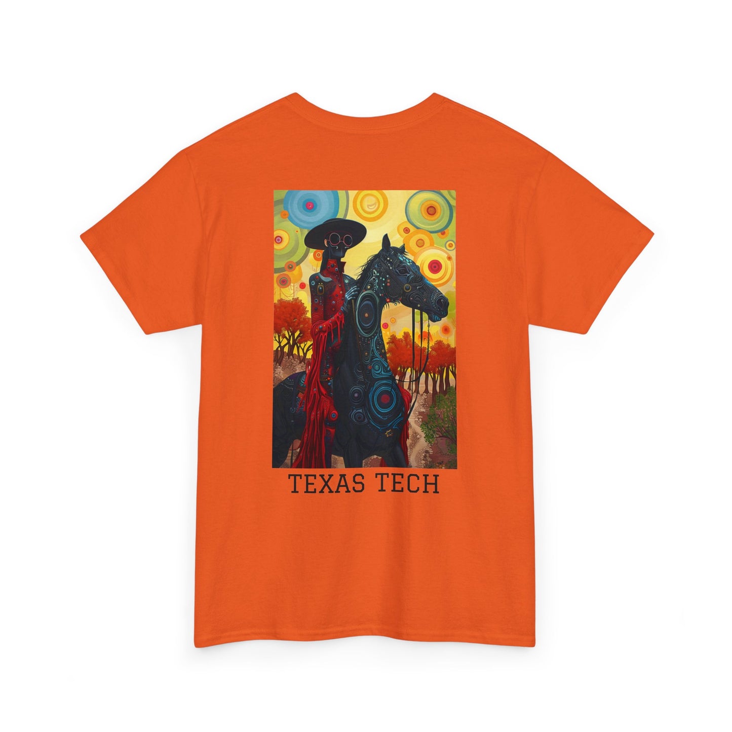 Texas Tech 02B - Unisex Heavy Cotton Tee - Image on the Back