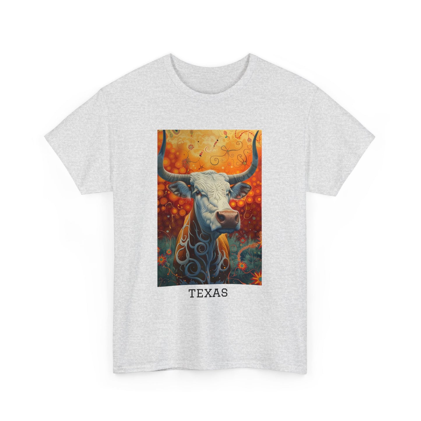 Texas 01F - Unisex Heavy Cotton Tee - Image on the Front
