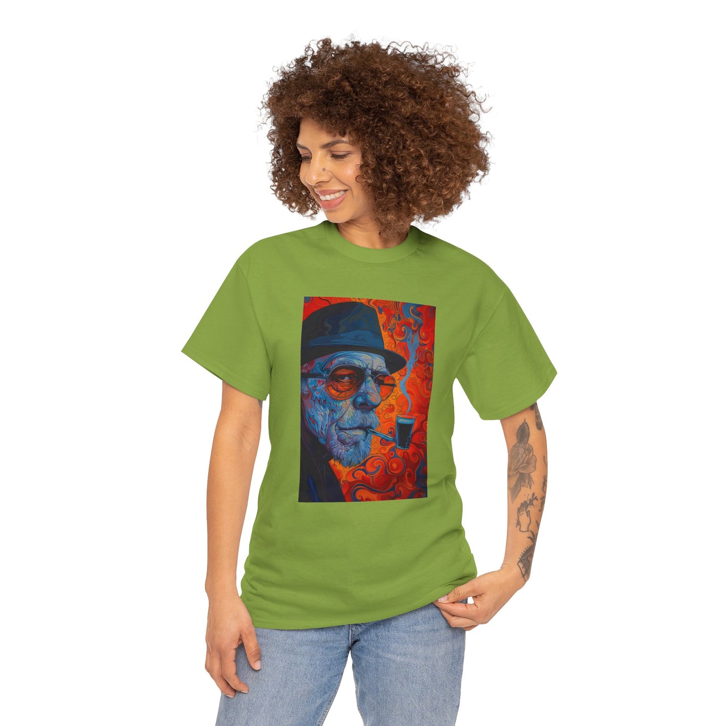 Heisenberg 01F - Unisex Heavy Cotton Tee - Image on the Front
