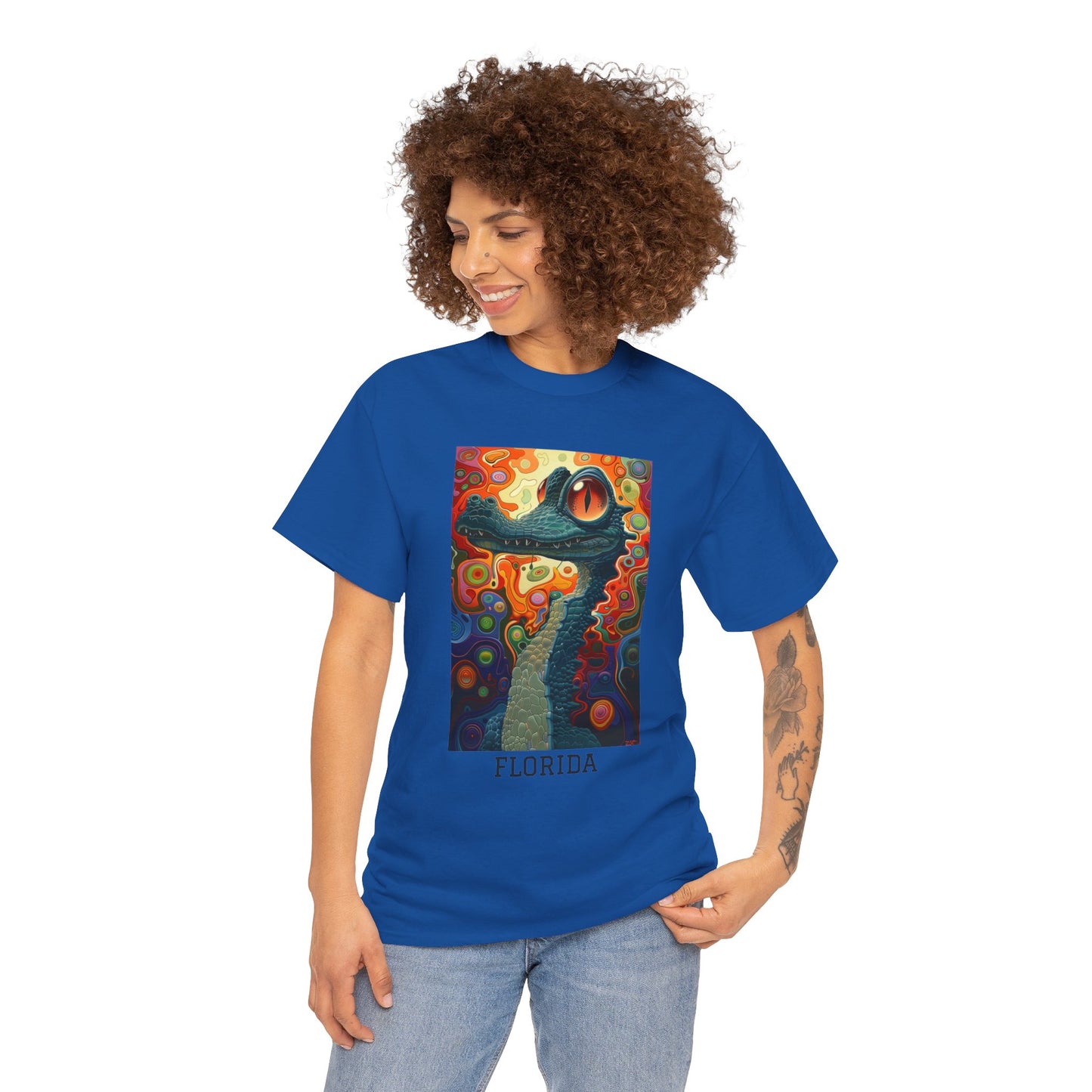 Florida 01F - Unisex Heavy Cotton Tee - Image on the Front