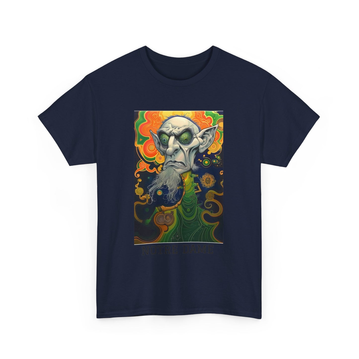 Notre Dame 03F - Unisex Heavy Cotton Tee - Image on the Front