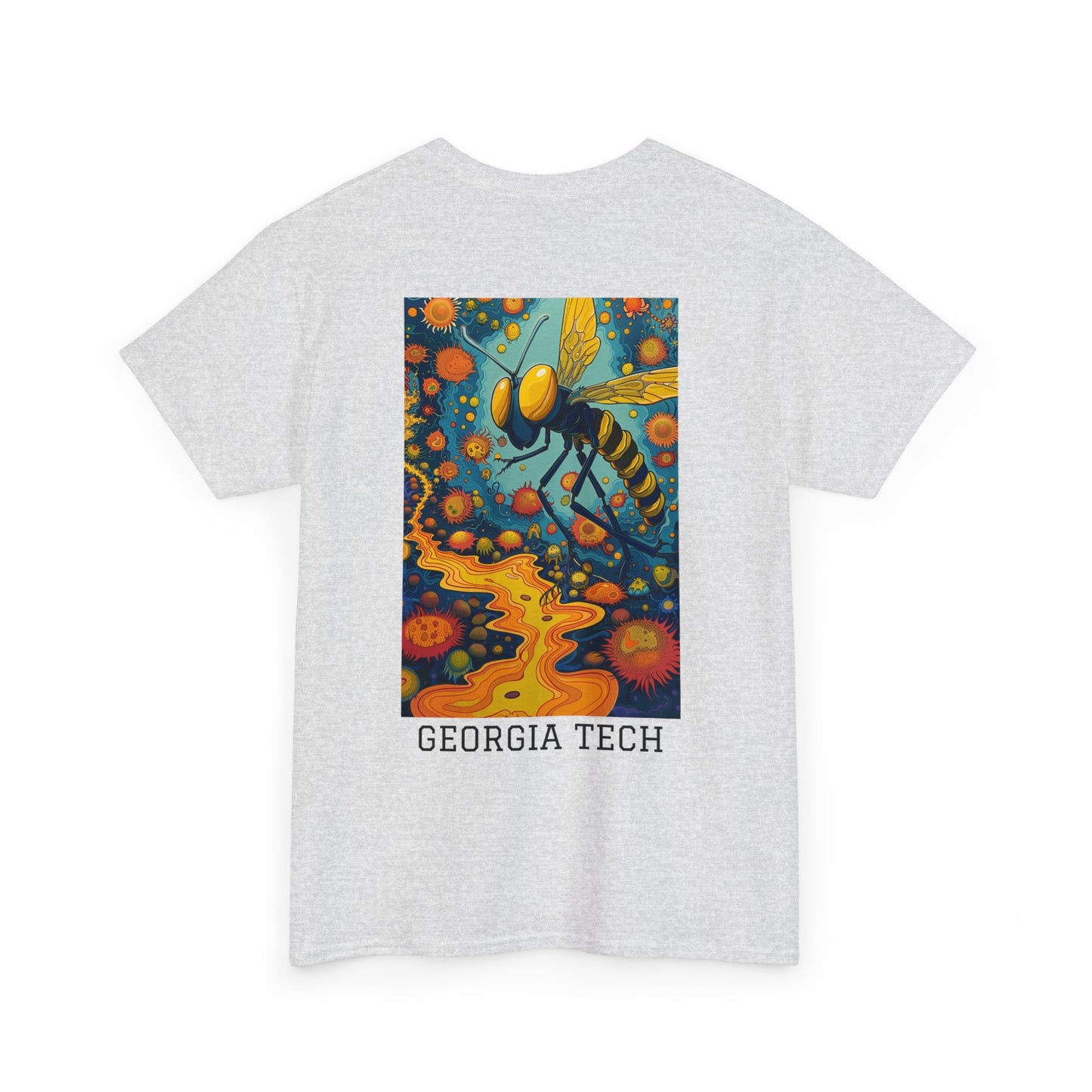 Georgia Tech 03B - Unisex Heavy Cotton Tee - Image on the Back