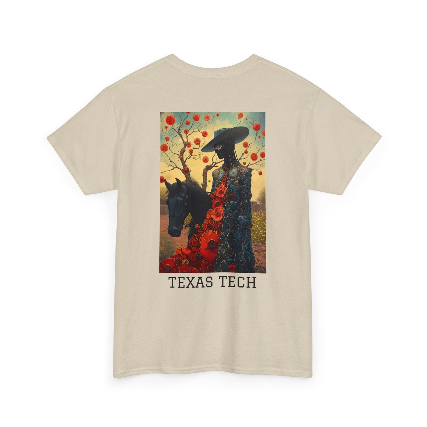 Texas Tech 03B - Unisex Heavy Cotton Tee - Image on the Back