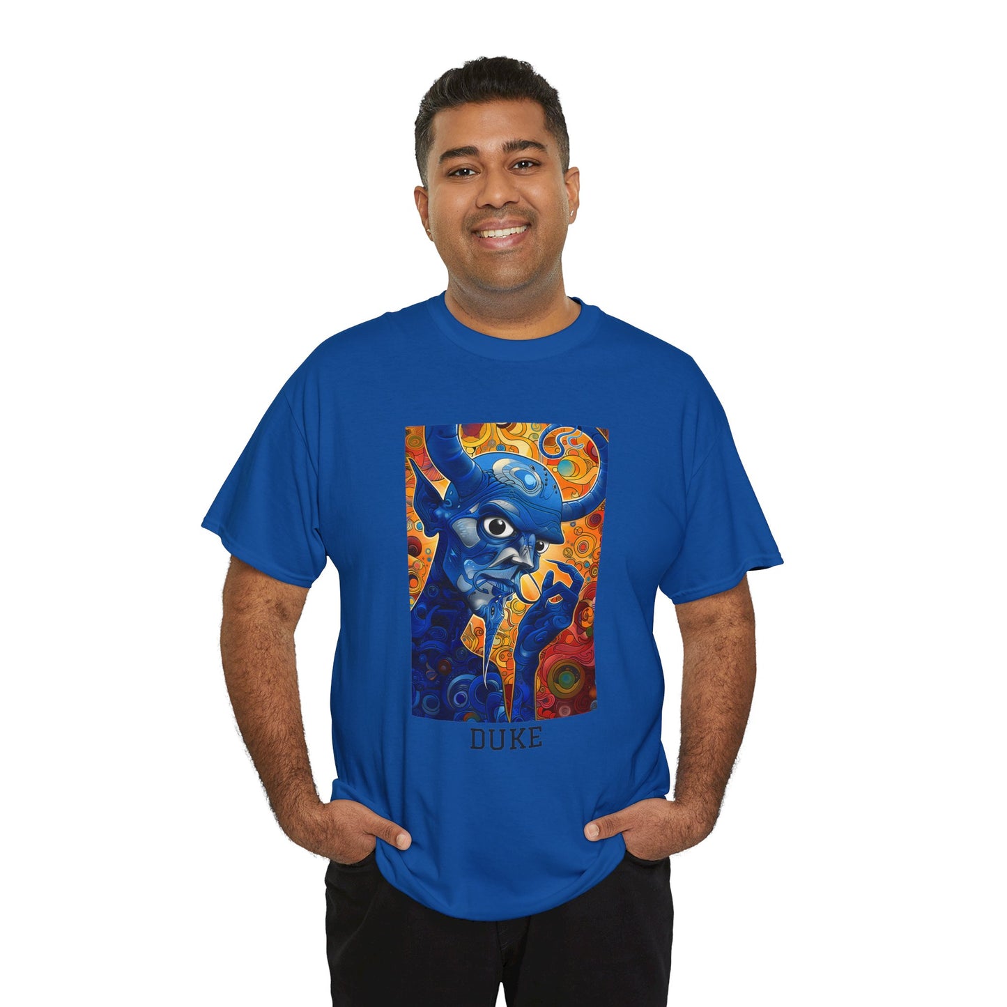 Duke 01F - Unisex Heavy Cotton Tee - Image on the Front