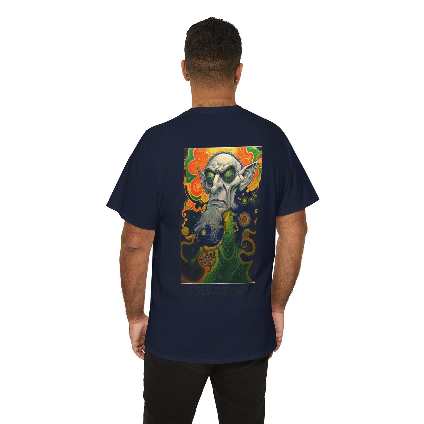Notre Dame 03B - Unisex Heavy Cotton Tee - Image on the Back