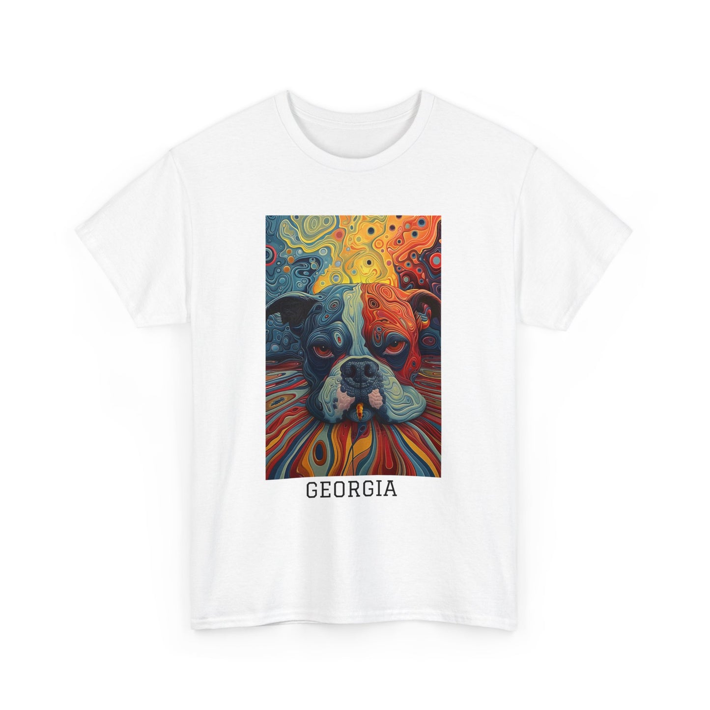 Georgia 03F - Unisex Heavy Cotton Tee - Image on the Front