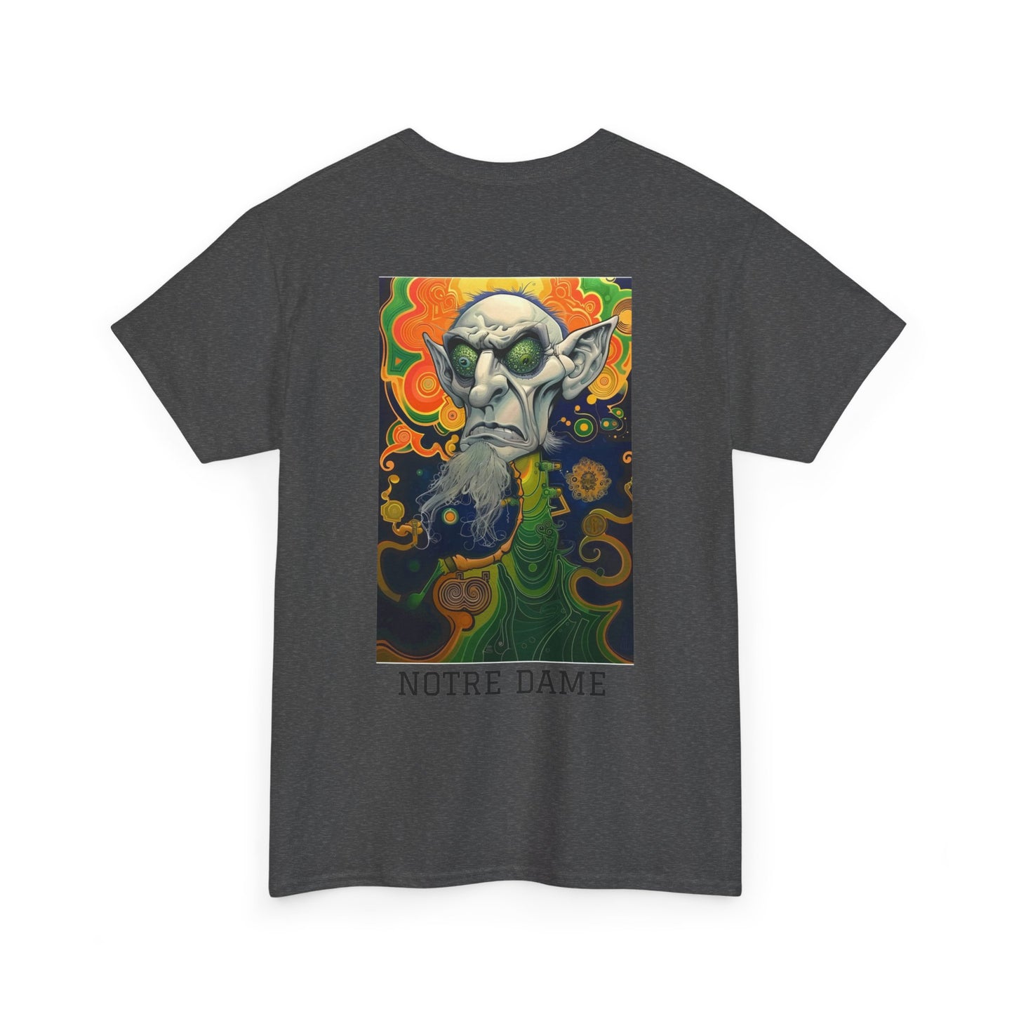 Notre Dame 03B - Unisex Heavy Cotton Tee - Image on the Back