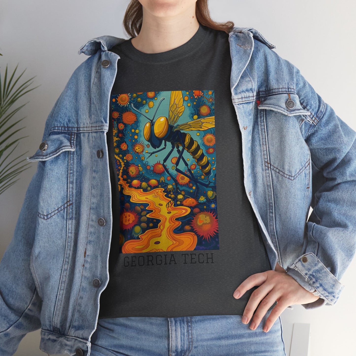 Georgia Tech 03F - Unisex Heavy Cotton Tee - Image on the Front