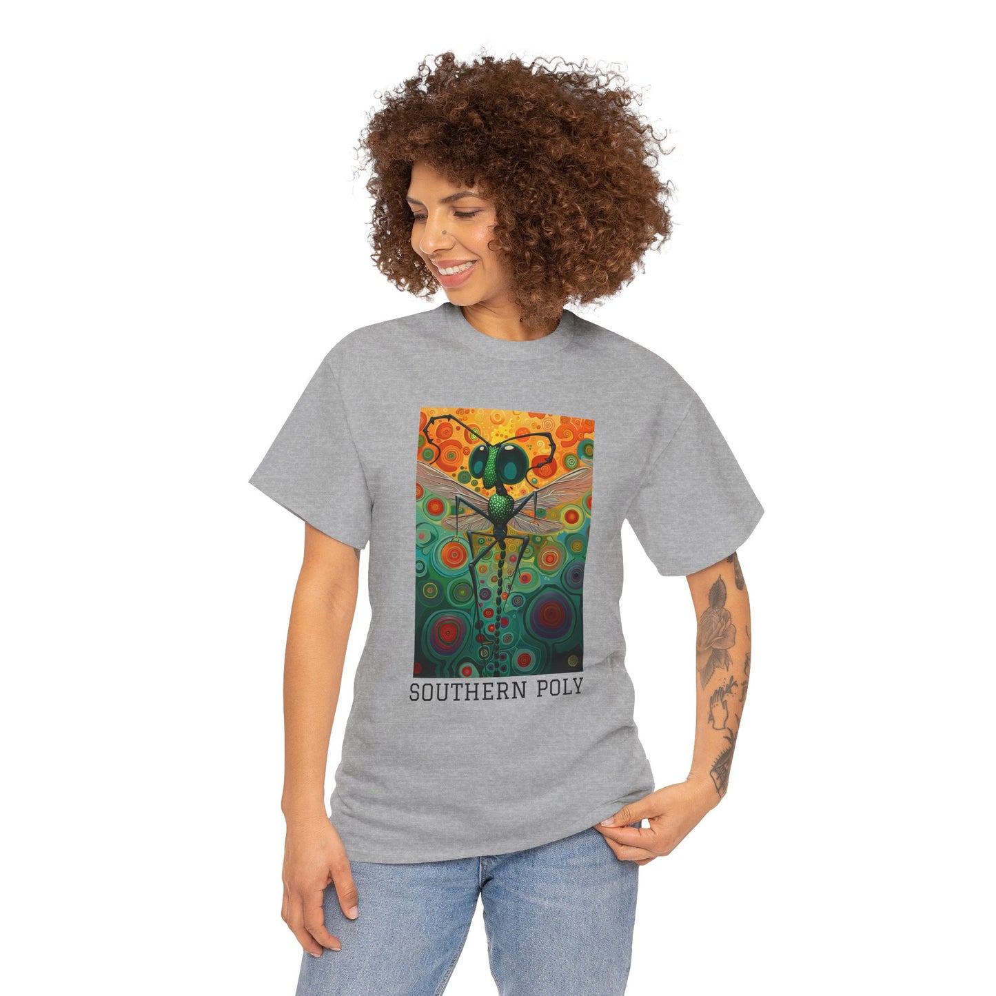Southern Poly 01F - Unisex Heavy Cotton Tee - Image on the Front