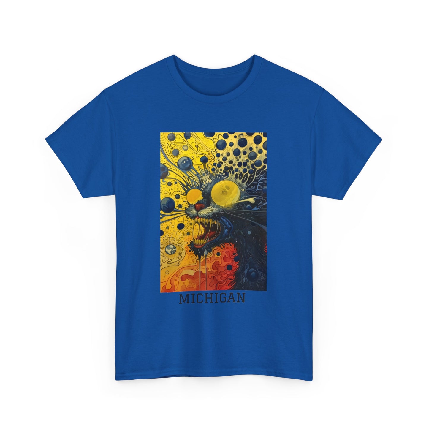 Michigan 02F - Unisex Heavy Cotton Tee - Image on the Front