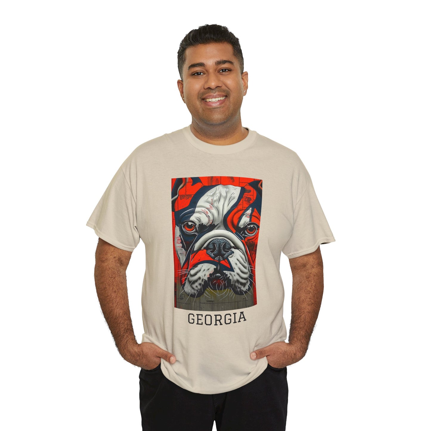 Georgia 01F - Unisex Heavy Cotton Tee - Image on the Front