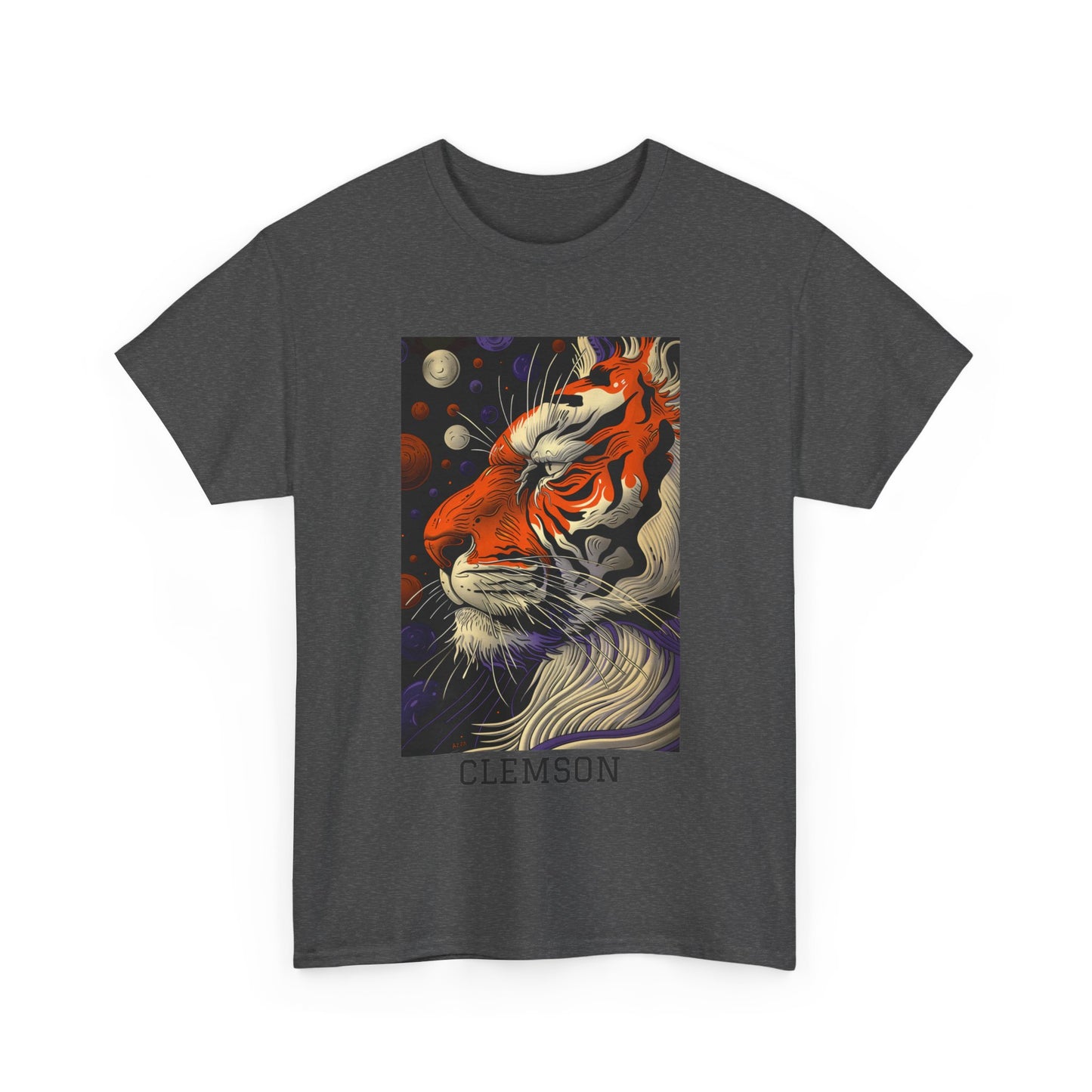 Clemson 02F - Unisex Heavy Cotton Tee - Image on the Front