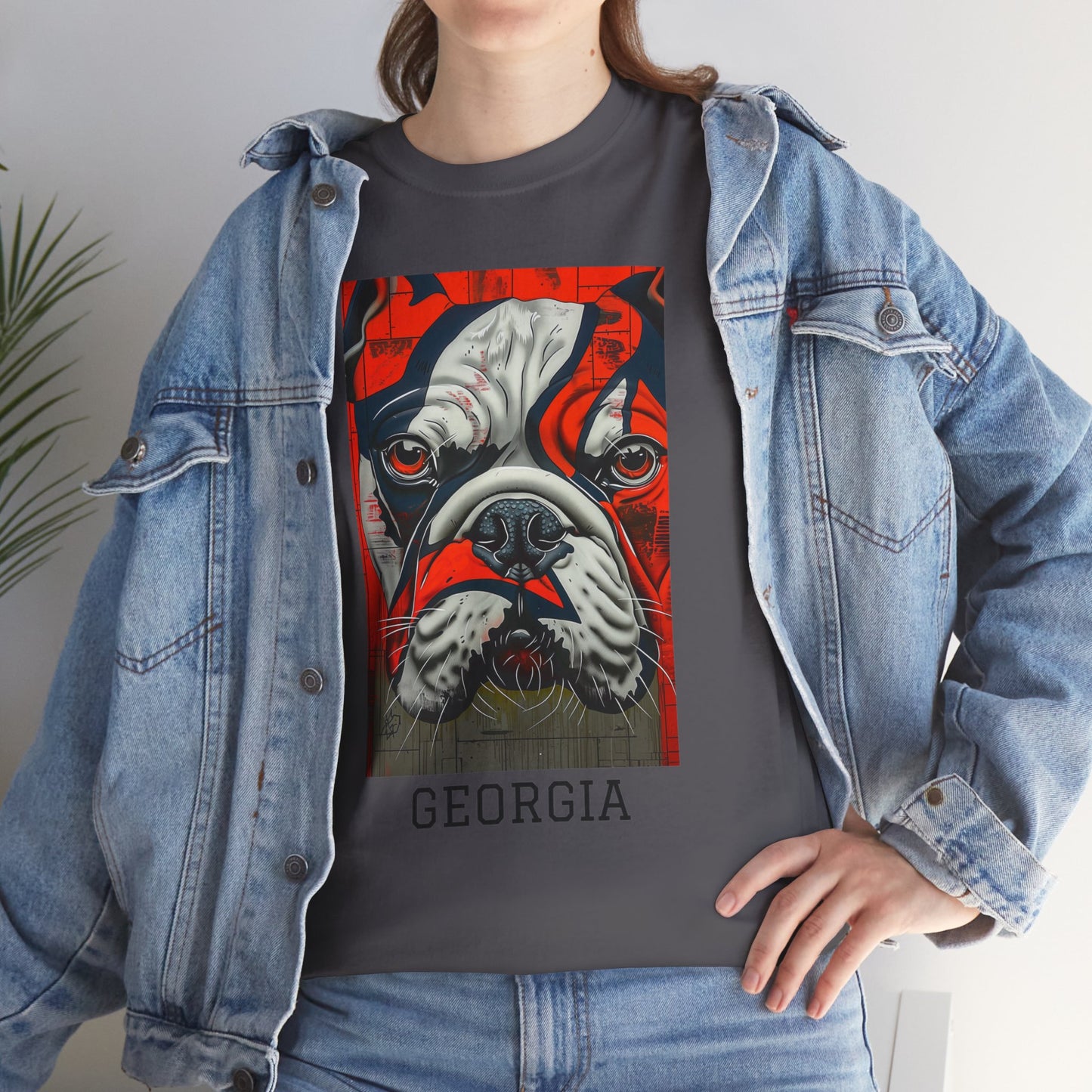Georgia 01F - Unisex Heavy Cotton Tee - Image on the Front