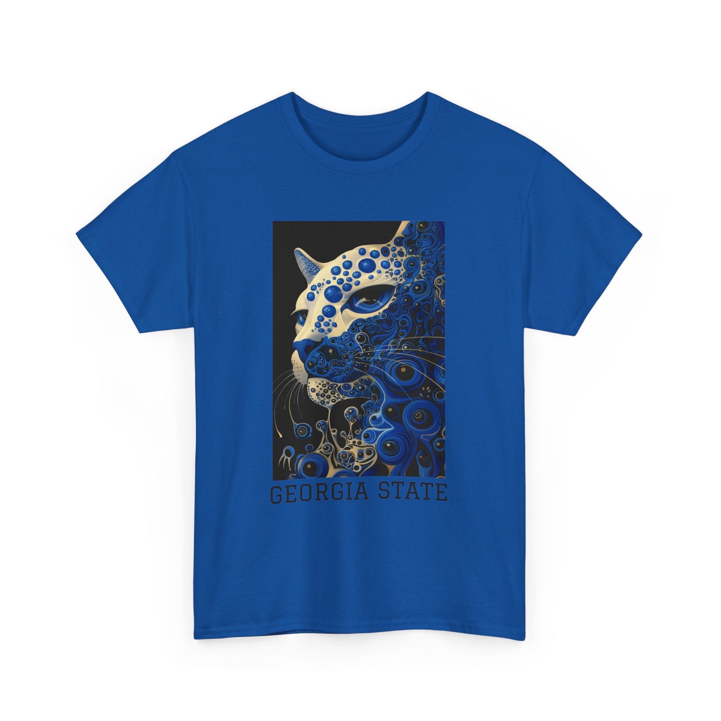Georgia State 01F - Unisex Heavy Cotton Tee - Image on the Front