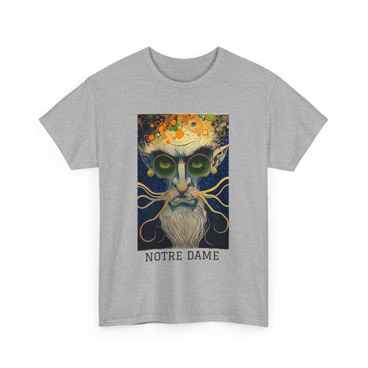 Notre Dame 02F - Unisex Heavy Cotton Tee - Image on the Front