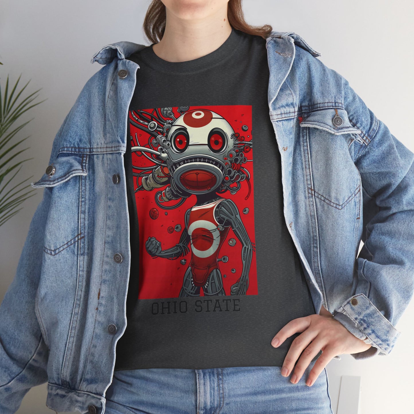 Ohio State 01F - Unisex Heavy Cotton Tee - Image on the Front