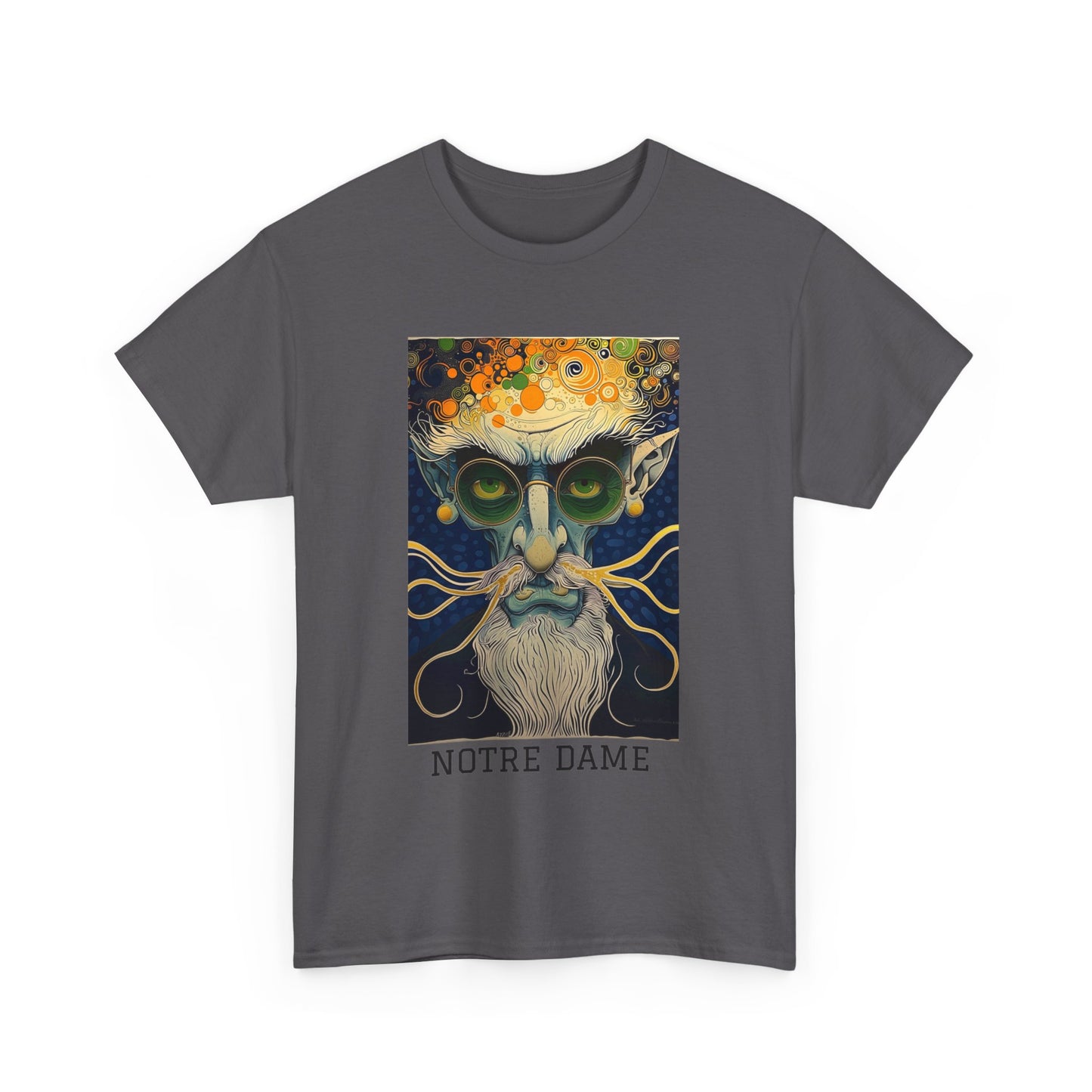 Notre Dame 02F - Unisex Heavy Cotton Tee - Image on the Front