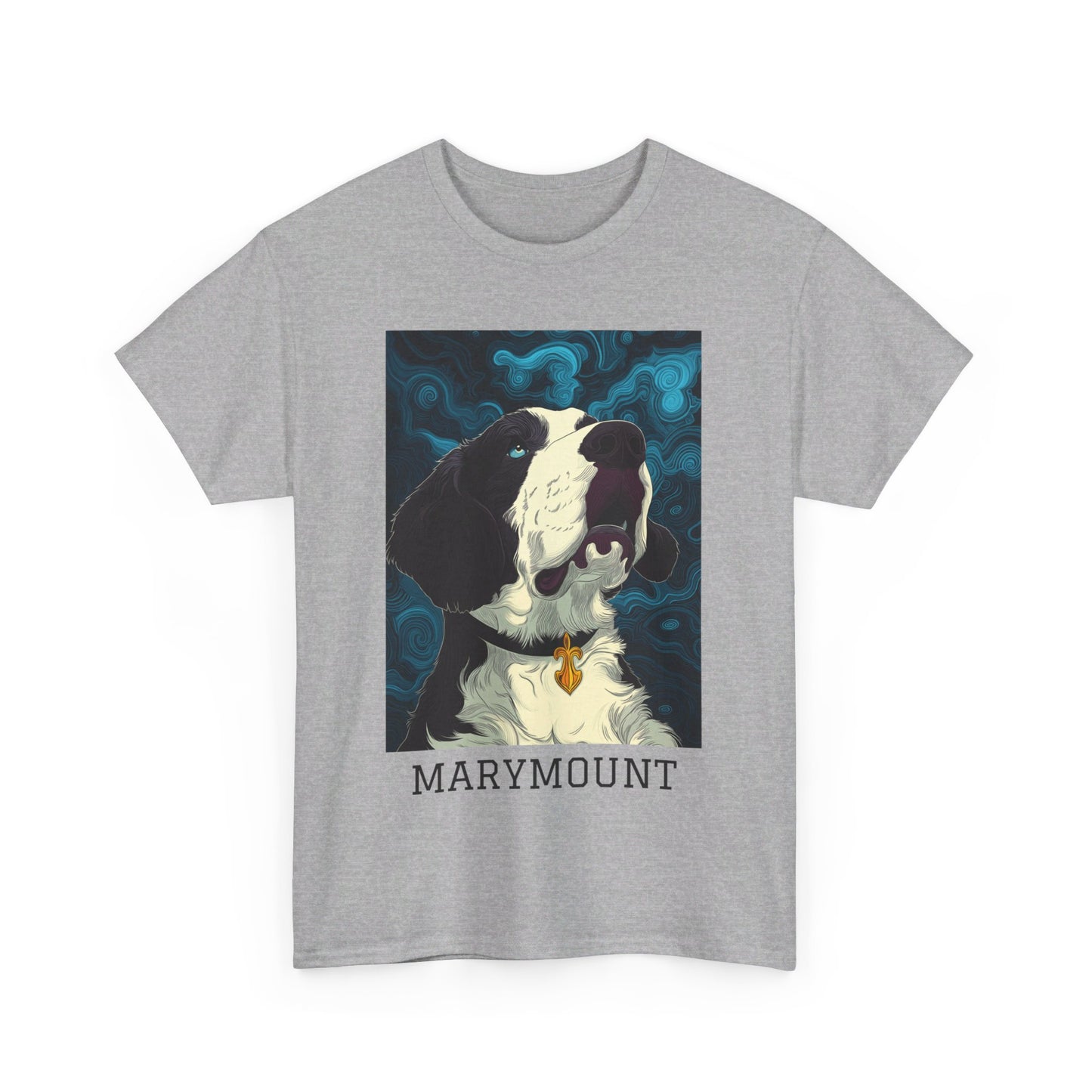 Marymount 01F - Unisex Heavy Cotton Tee - Image on the Front