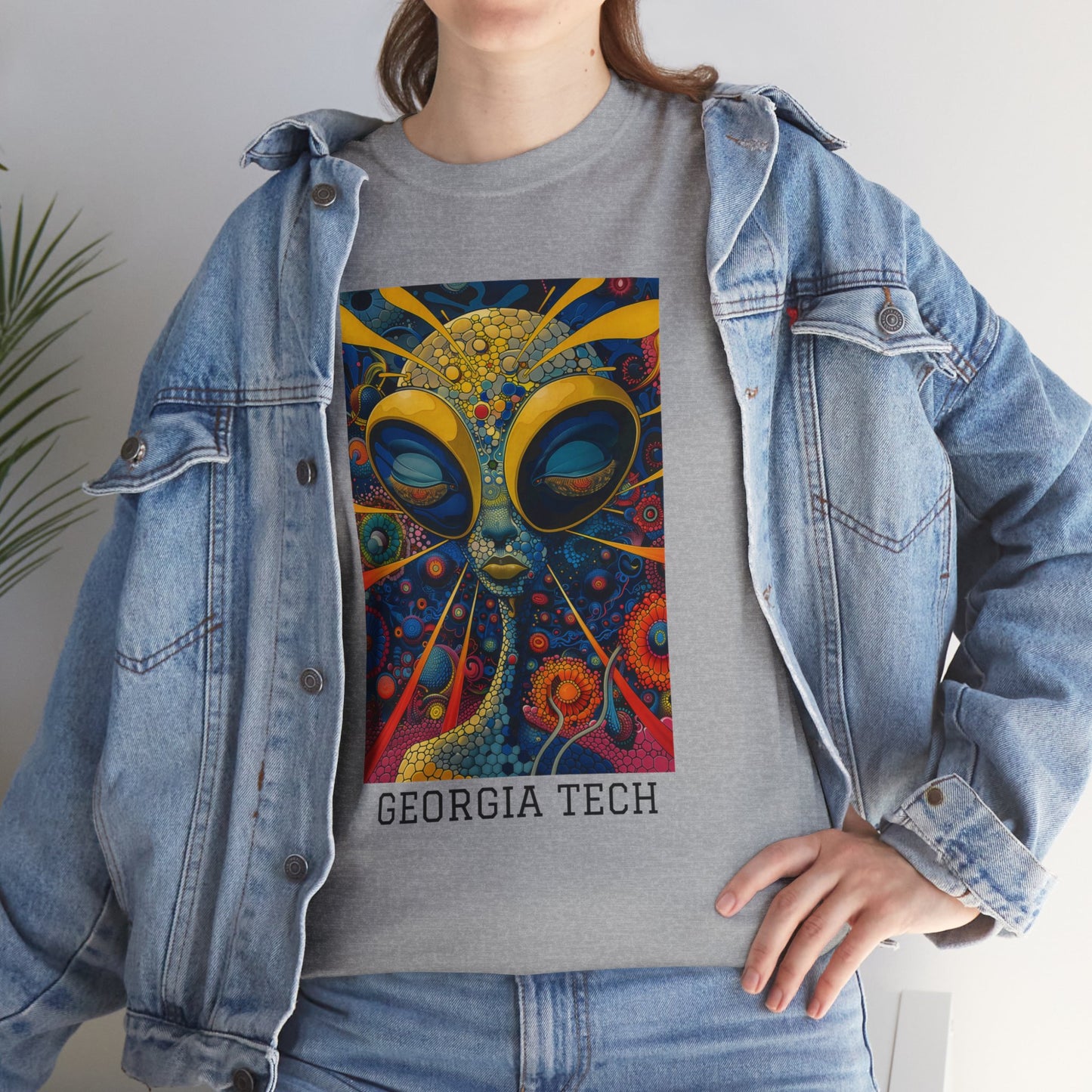 Georgia Tech 04F - Unisex Heavy Cotton Tee - Image on the Front