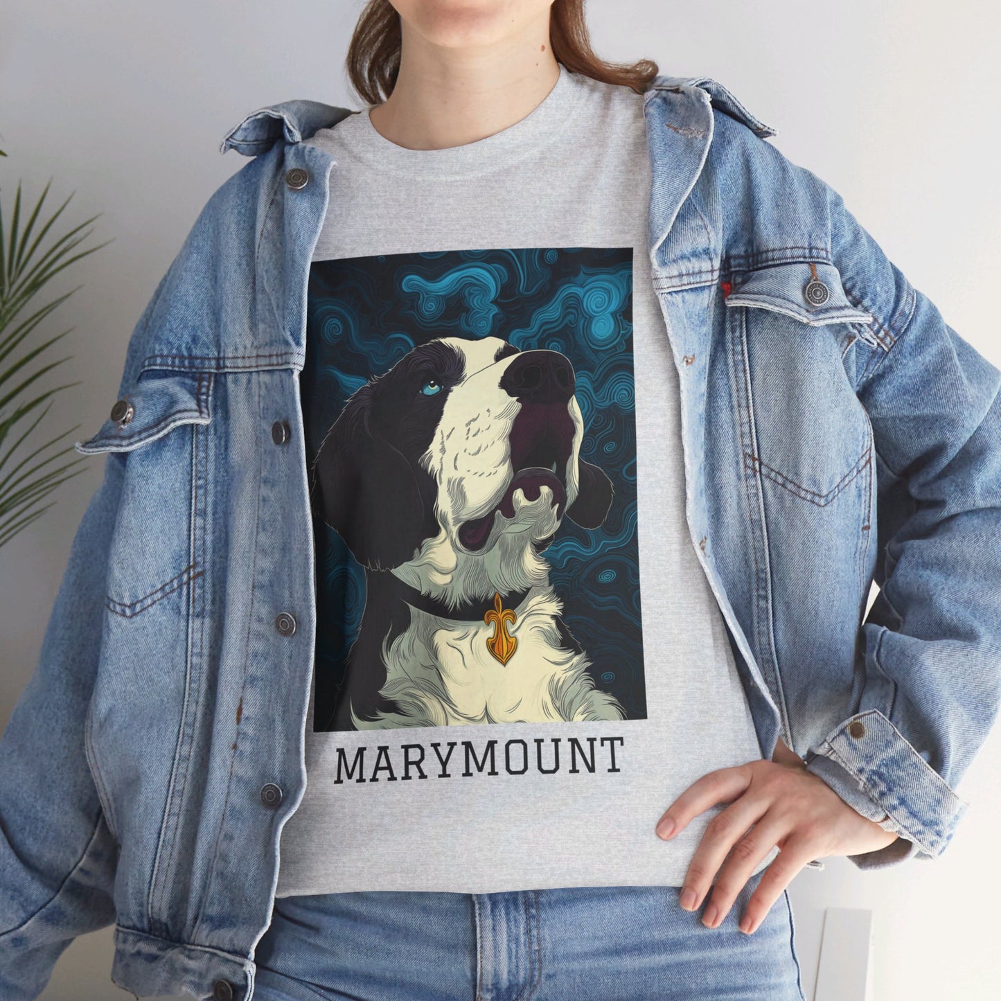 Marymount 01F - Unisex Heavy Cotton Tee - Image on the Front